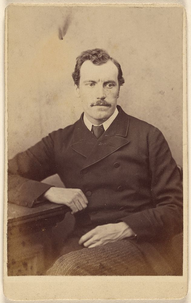 Unidentified man with moustache, seated by Theo Stroefer
