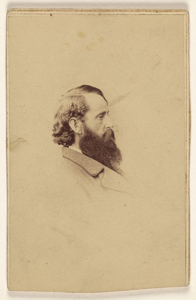 Unidentified long bearded man in profile by Mathew B Brady