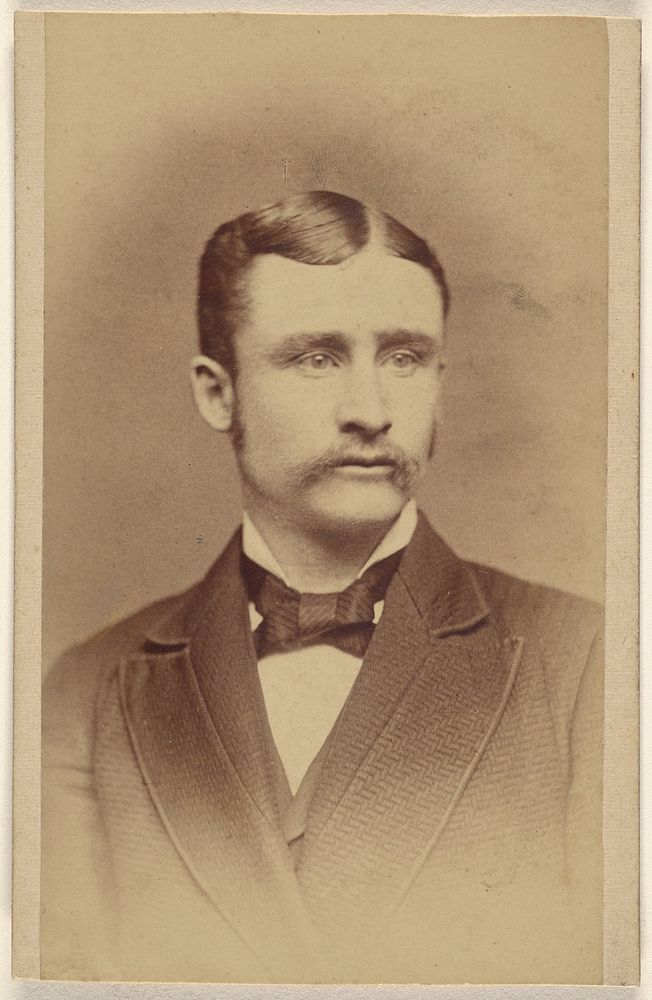 Unidentified man with moustache by E N Shaw