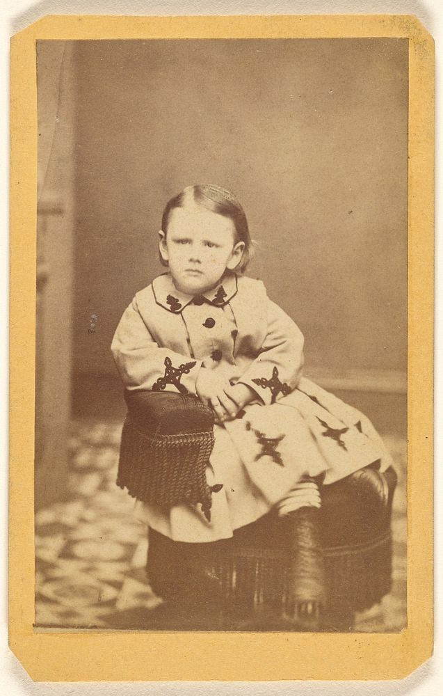 Unidentified little girl, seated by William B Gaston
