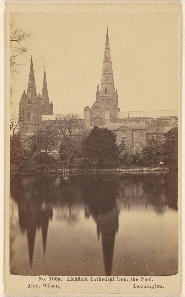 Lichfield Cathedral from the Pool. by Alexander Wilson