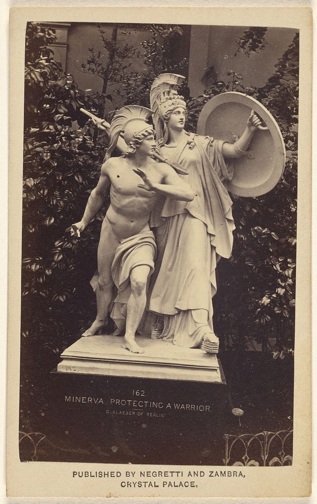 Minerva Protecting A Warrior by C. Blaeser of Berlin by Negretti and Zambra