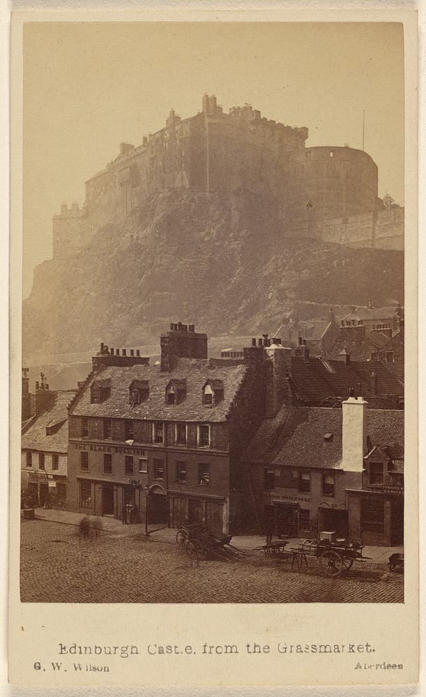 Edinburgh Castle from the Grassmarket. by George Washington Wilson