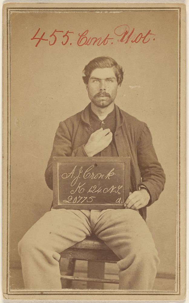 A.J. Cronk K 124 N.Y. 20775 A., Civil War victim