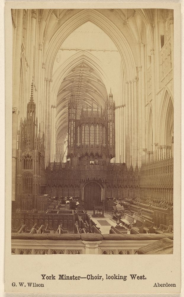 York Minster - Choir, looking West. by George Washington Wilson