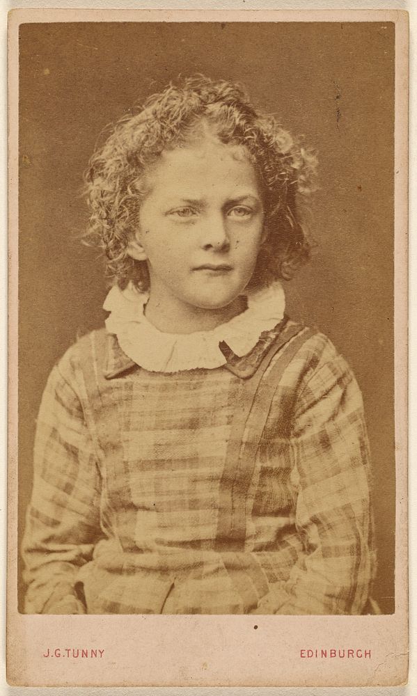 Unidentified little girl, seated by James G Tunny