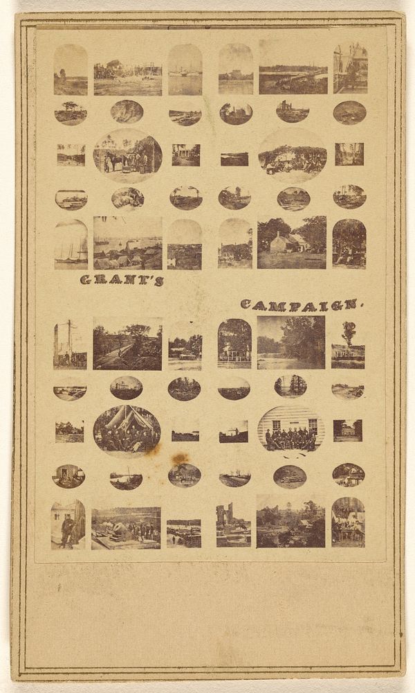 Copy of a photo collage of "Grant's Campaign" by Alexander Gardner
