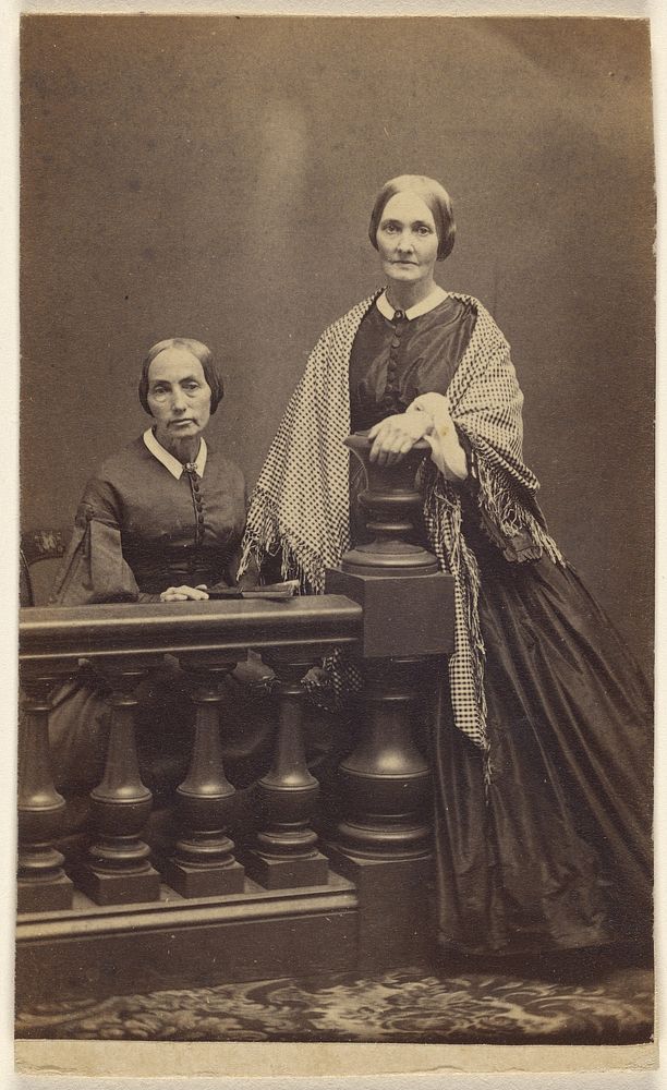 Twin sisters (?): one seated, one standing by William Pierce