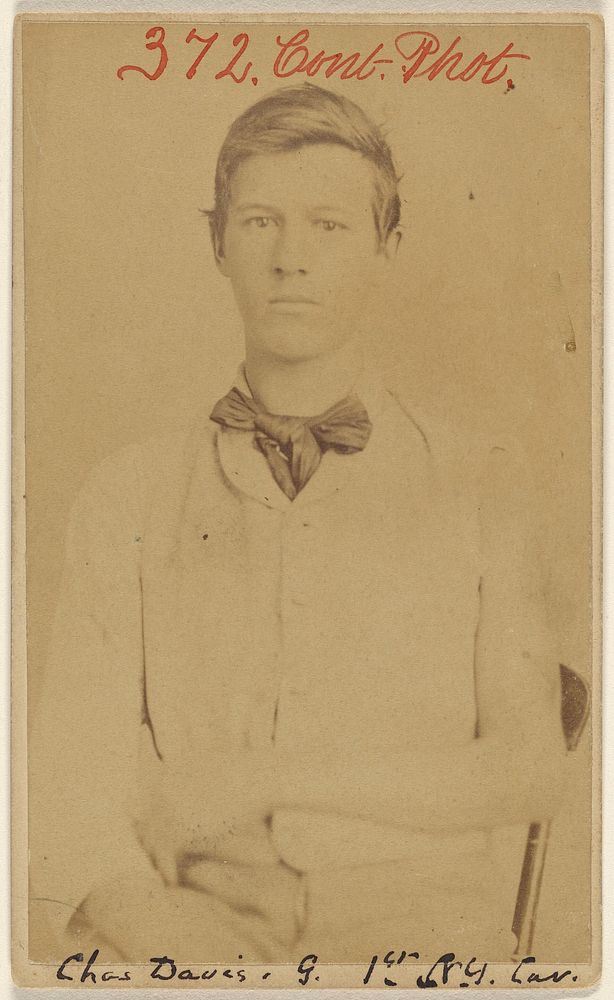 Pvt.] Chas. Davis. G. 1st N.Y. Cav. [Civil War victim