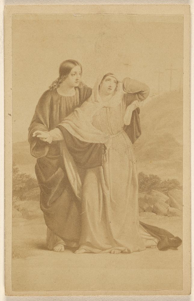 St. John Leading The Blessed Virgin To His Home. [copy of a painting] by Maurice Stadtfeld