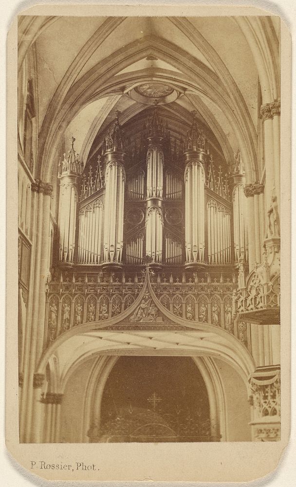 Interior of Cathedral at Fribourg, France by Pierre Joseph Rossier and Negretti and Zambra