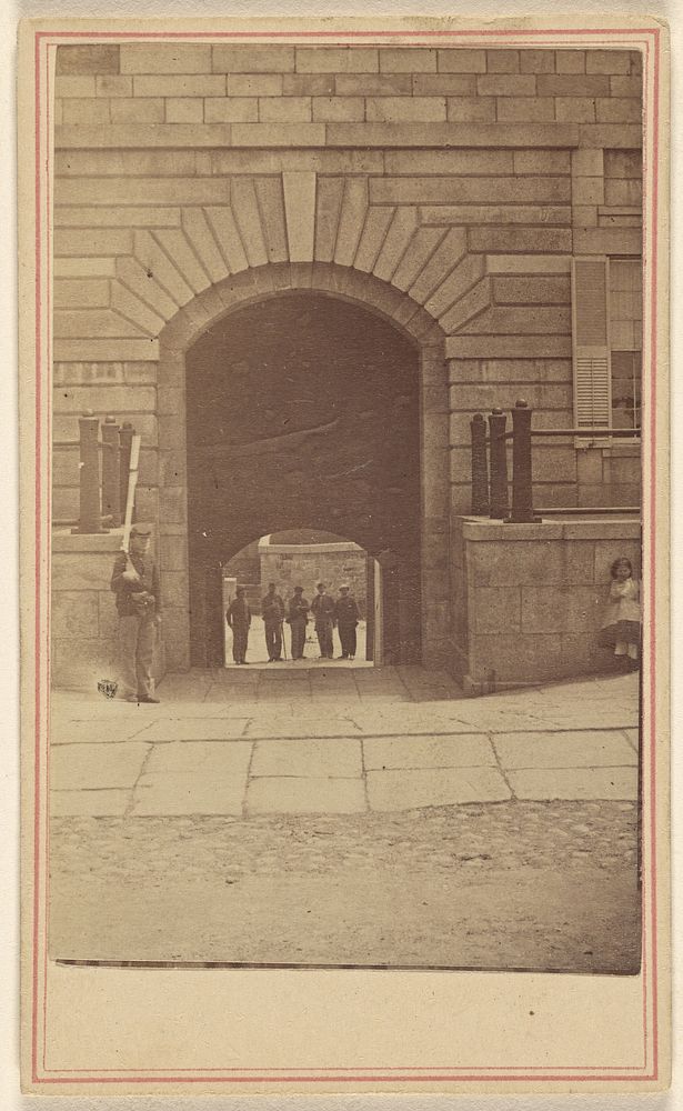 Interior view of Entrance to Fort Adams. Newport, R.I. by J A Williams