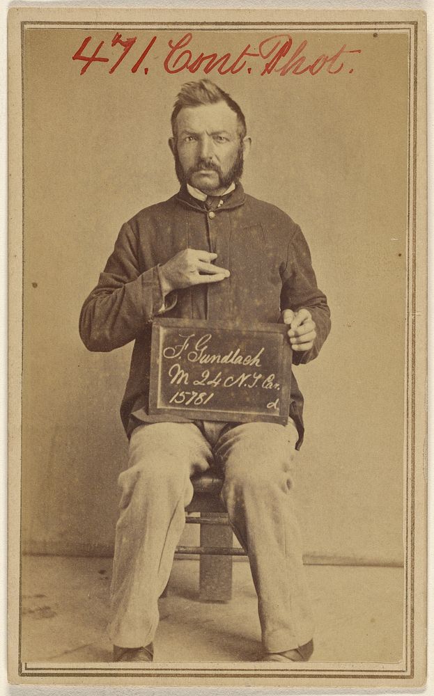 F. Gundlach, M 24 N.Y. Cav. 15781. Civil War victim