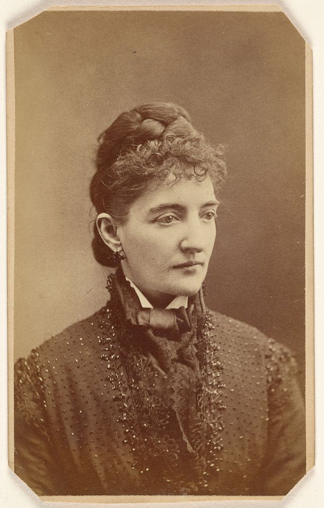 Unidentified woman in 3/4 profile by Beer and Company