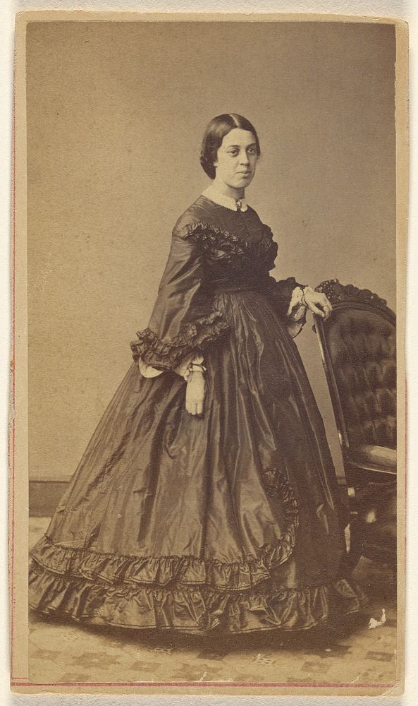Unidentified woman, standing by Richard A Lewis
