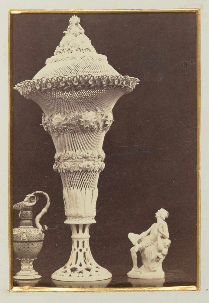 Large vase, amphora, and mythic figurine by Alexander Nichol