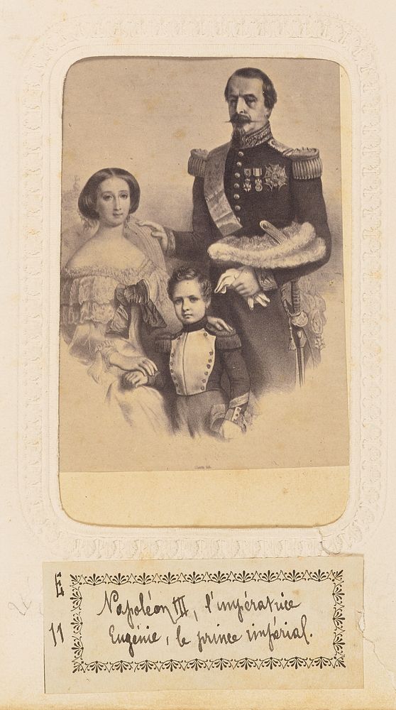 Napoléon III, l'impératrice Eugenie, le prince impérial by Alfred Chardon le jeune