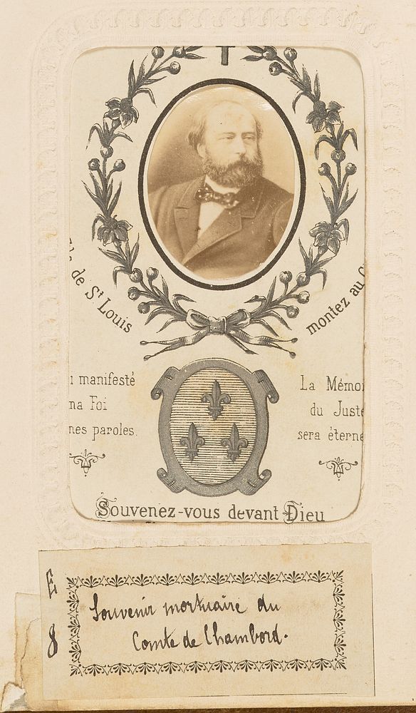 Souvenir mortuaire de Comte de Chambord by Étienne Neurdein