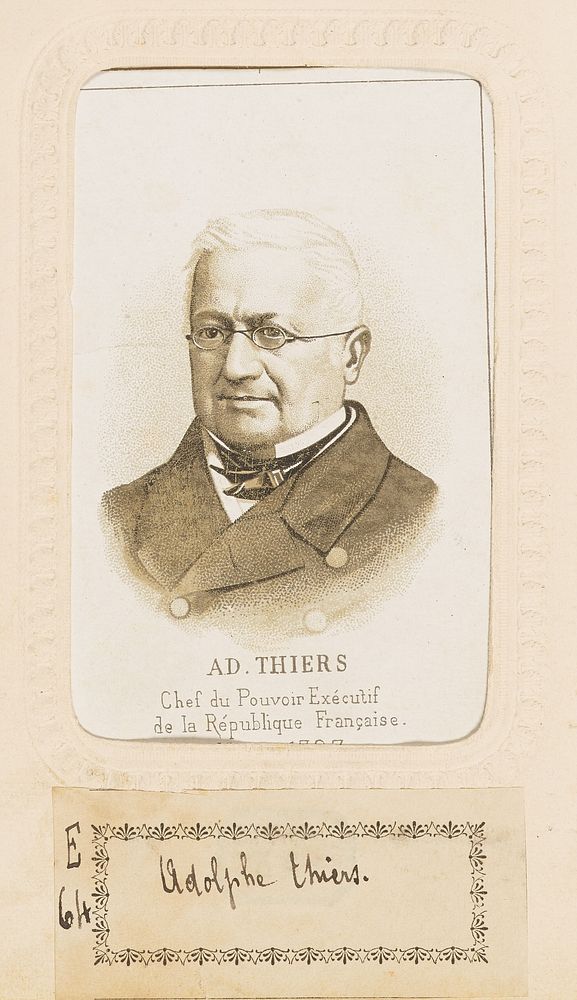 Adolphe Thiers, Chef du Pouvoir Exécutif de la République Française