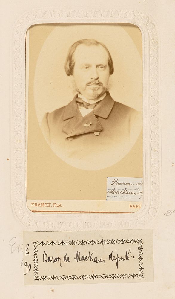 Baron de Mackau, député by Franck François Marie Louis Alexandre Gobinet de Villecholles