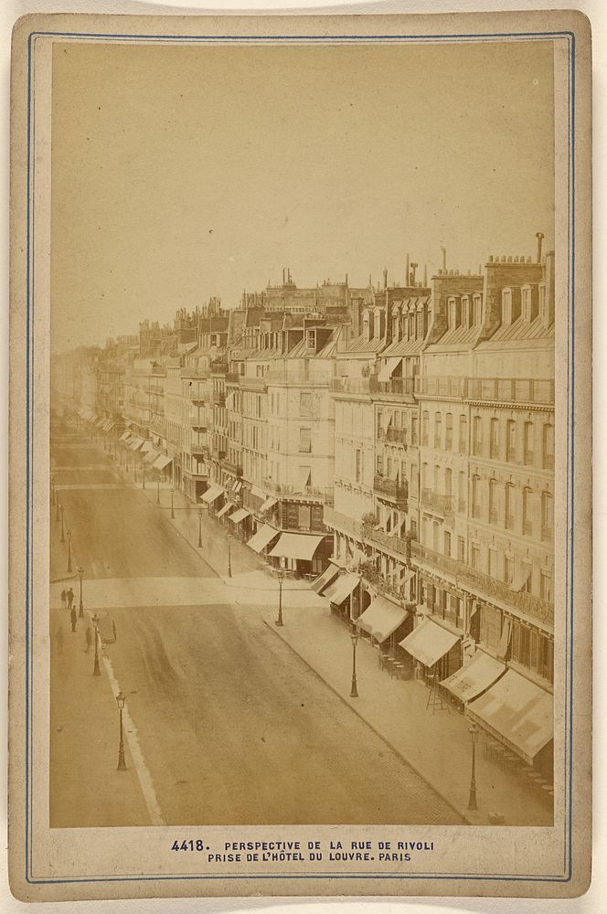Perspective de la rue de Rivoli, prise de l'Hotel du Louvre
