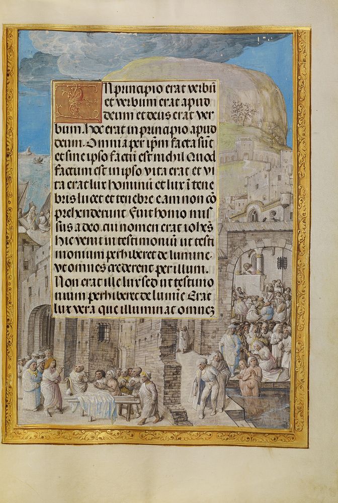Border with Scenes from the Life of Saint John by Master of the Lübeck Bible