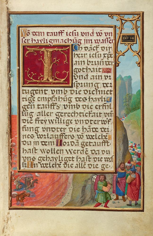 Border with the Crossing of the Red Sea by Simon Bening
