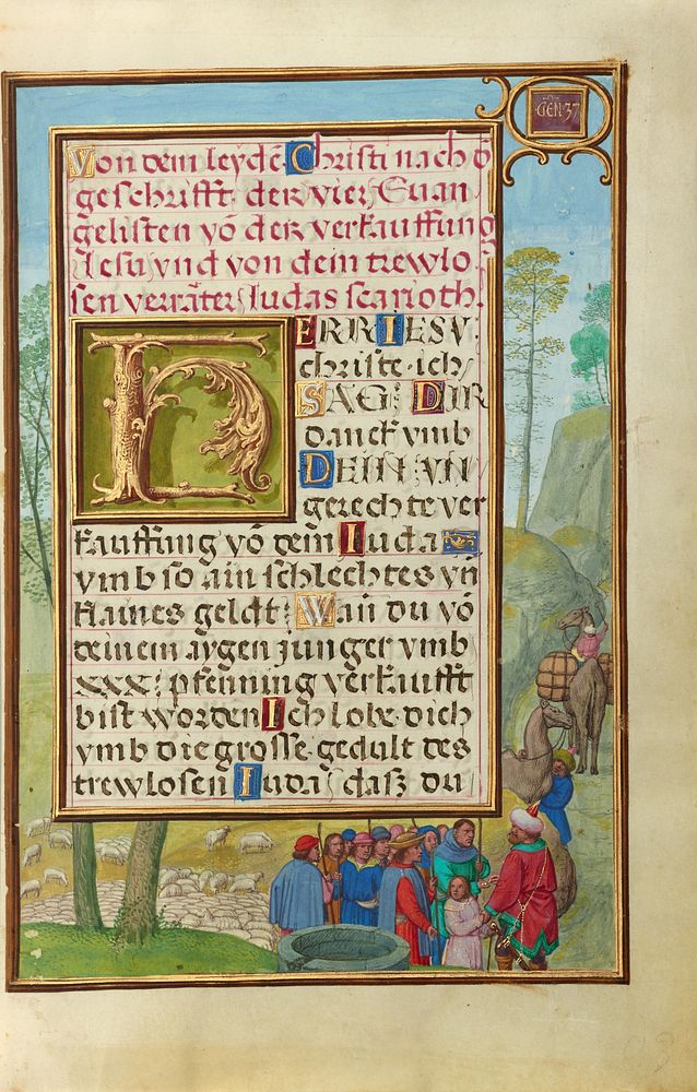 Border with Joseph Being Sold by His Brothers by Simon Bening