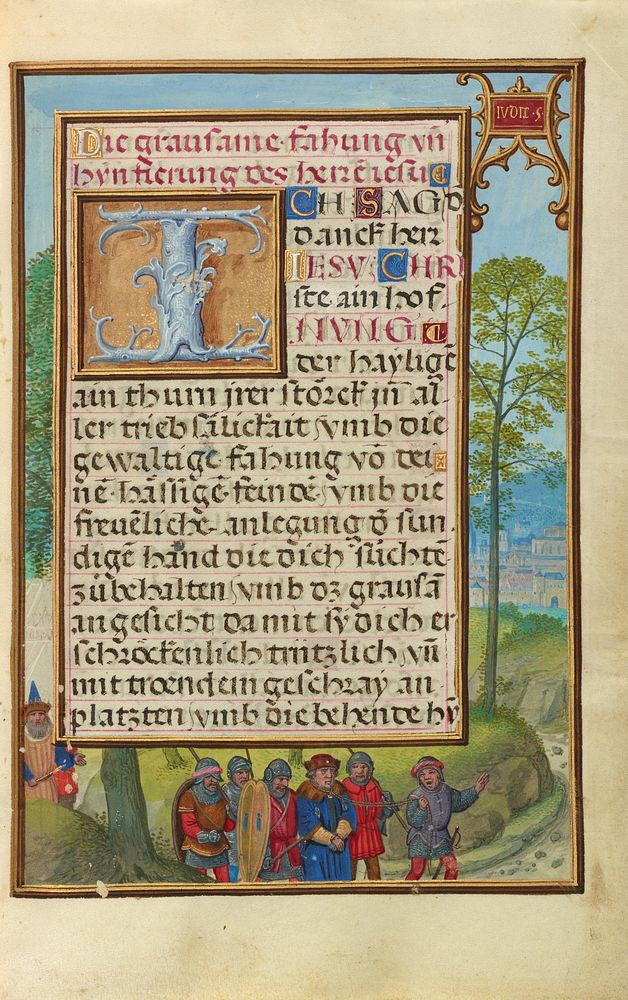 Border with the Arrest of Achior by Simon Bening