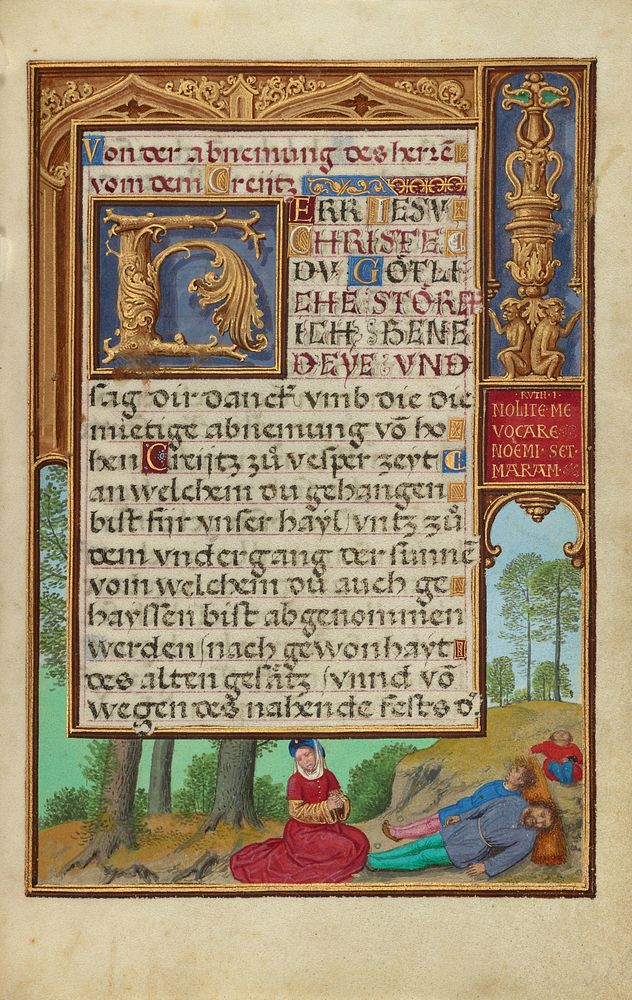 Border with Naomi Grieving the Loss of Her Family by Simon Bening