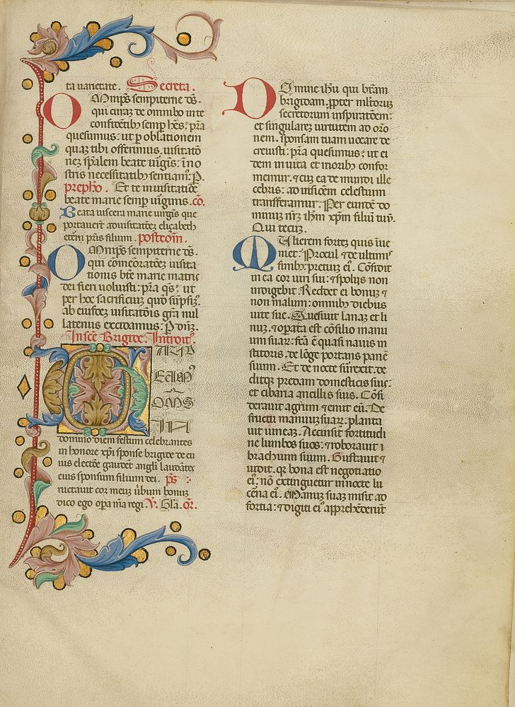 Decorated Initial G by Master of the Brussels Initials