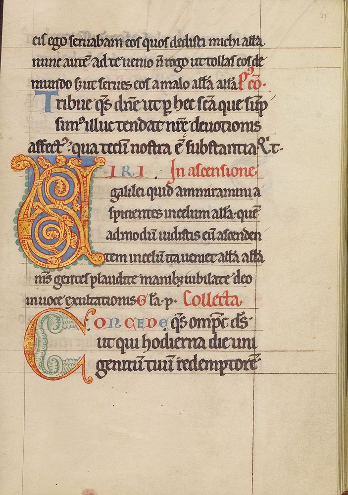 Decorated Initial V; Decorated Initial C