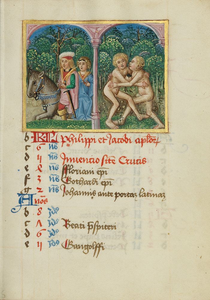 May Calendar Page; Courting; Gemini