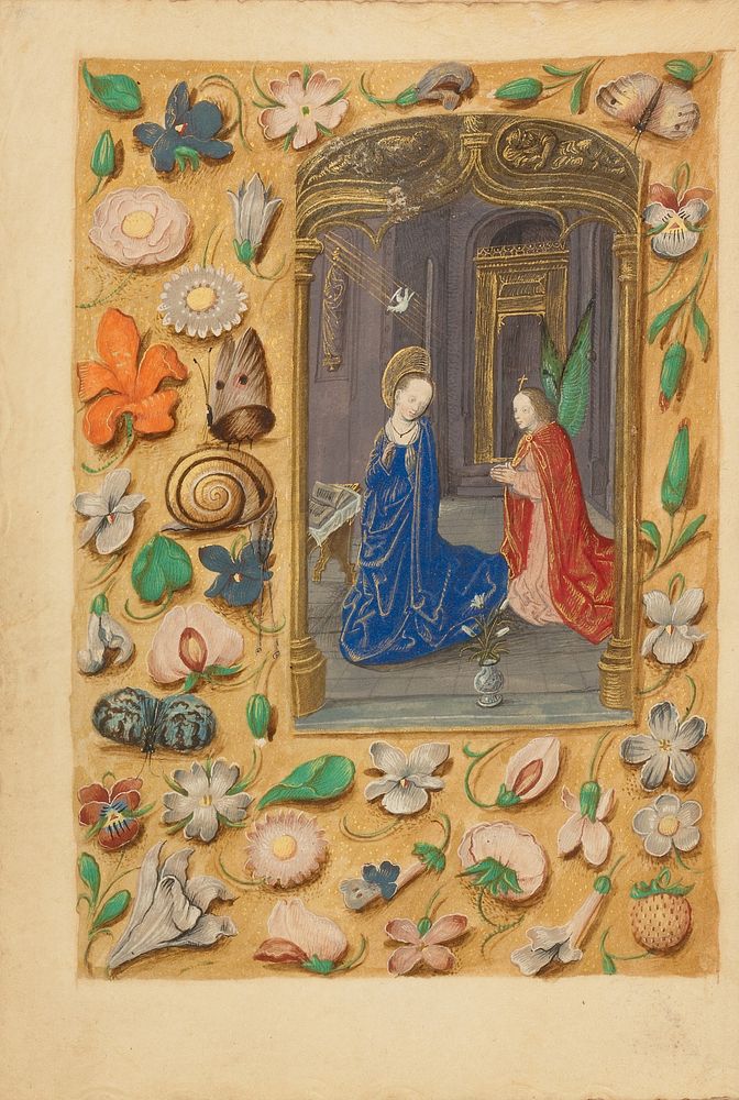 The Annunciation by Master of the Dresden Prayer Book