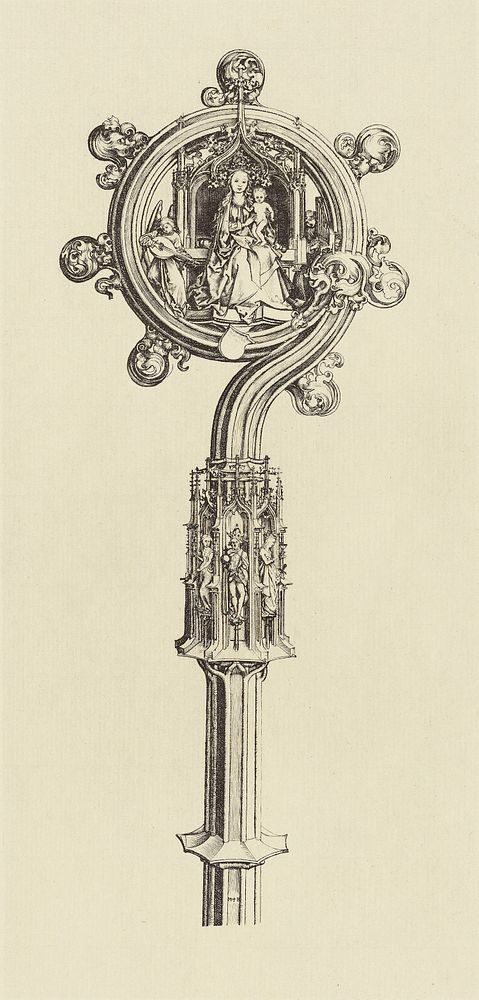 Design for a Staff by Martin Schongauer by Édouard Baldus