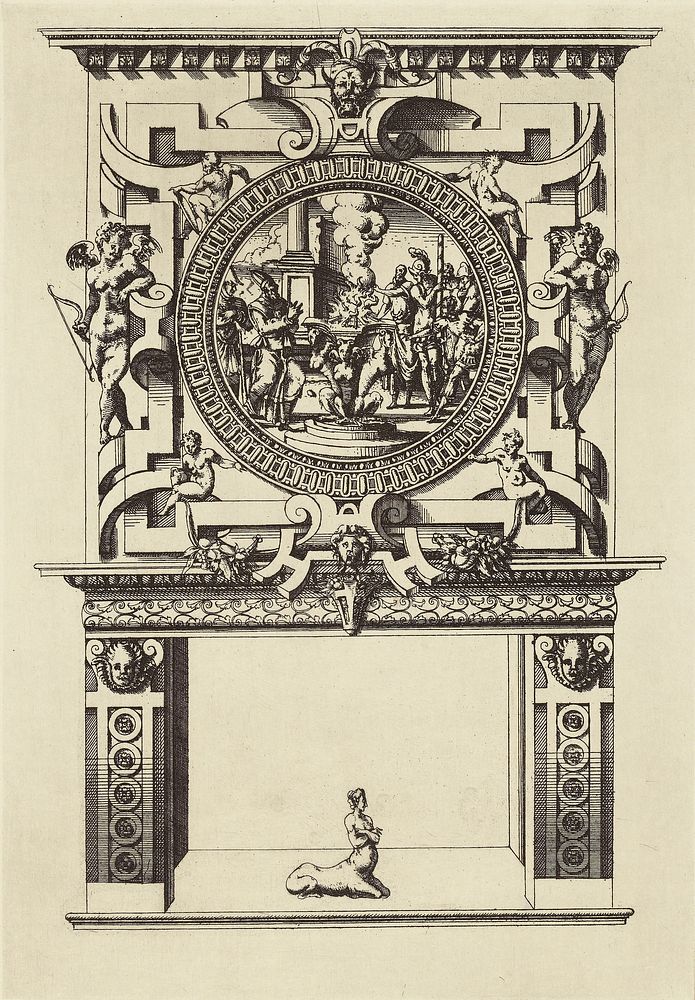 Design for a Fireplace by Édouard Baldus