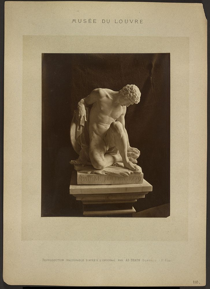 Dying Gladiator by Julien, Musée du Louvre by Adolphe Braun