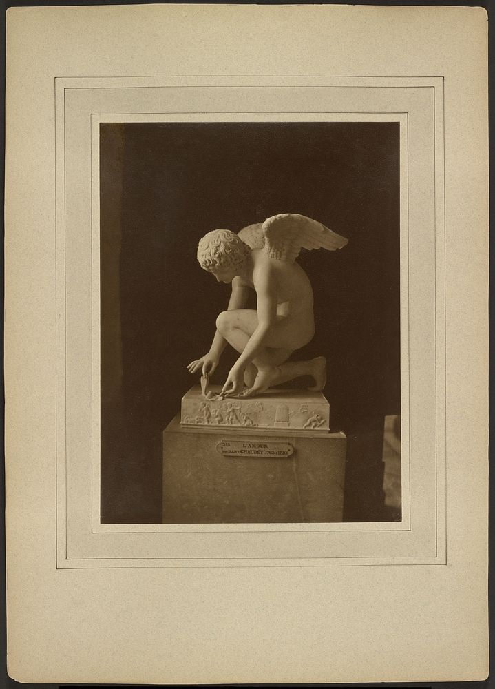 Eros with Butterfly by Chaudet / Musee du Louvre by Adolphe Braun