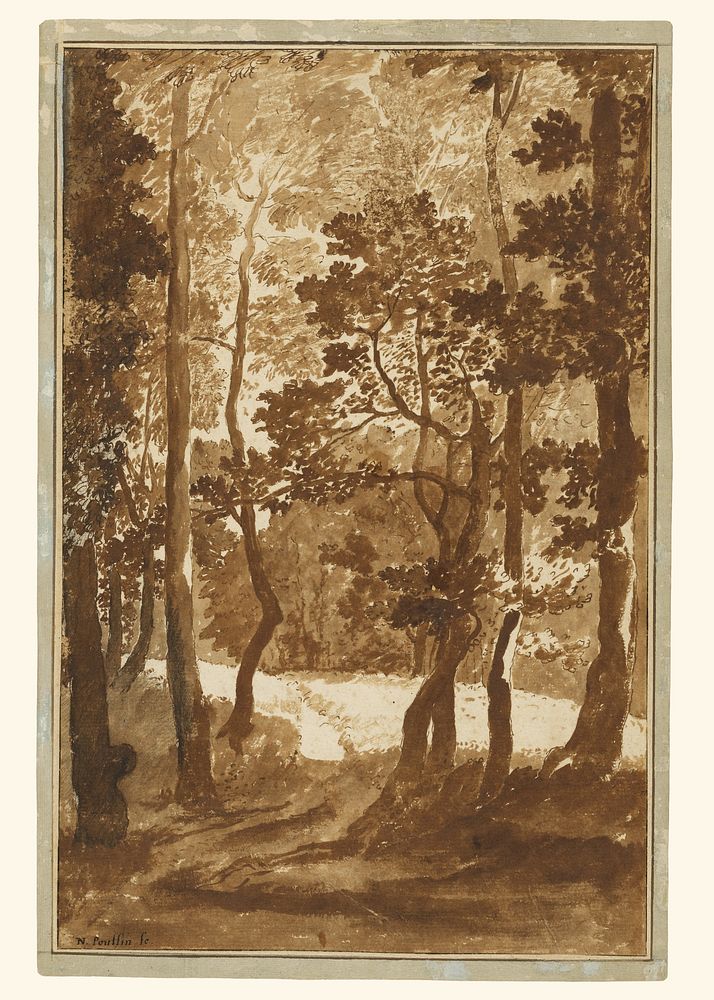 A Path Leading into a Forest Clearing by Nicolas Poussin