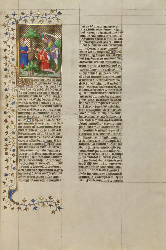 The Head of Marcus Shown to Caius Marius and the Killing of Marius by Boucicaut Master