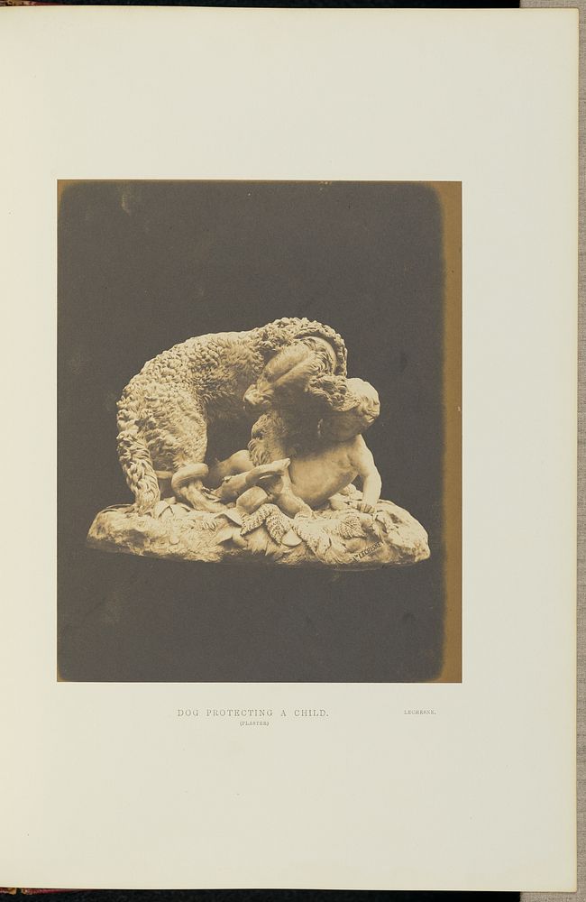 Dog Protecting a Child by Claude Marie Ferrier and Hugh Owen