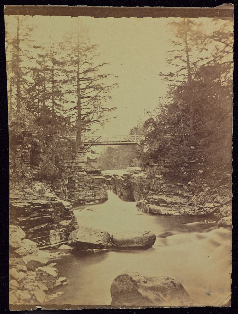 Bridge over stream by George Washington Wilson
