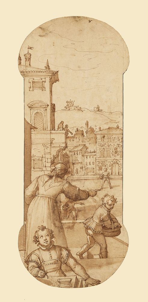 Taddeo Sent on an Errand by Calabrese's Wife by Federico Zuccaro