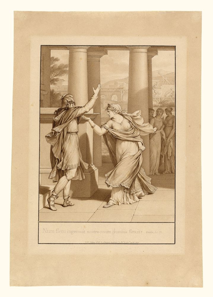 Dido Excoriates Aeneas, from Book IV of the "Aeneid" by Jean Michel Moreau le jeune