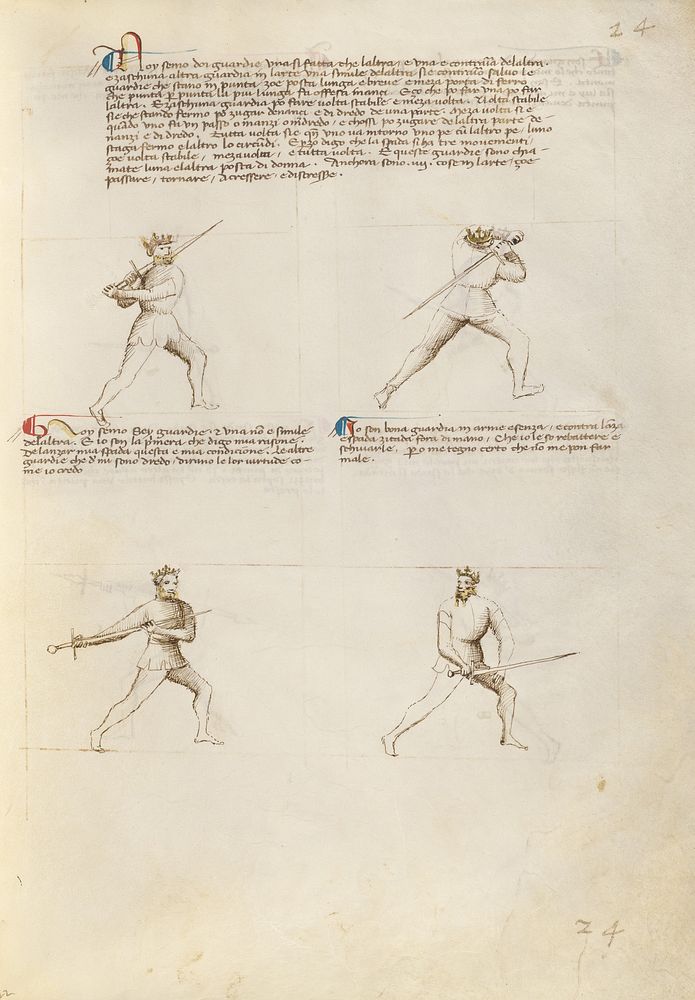 Four Figures with Swords by Fiore Furlan dei Liberi da Premariacco