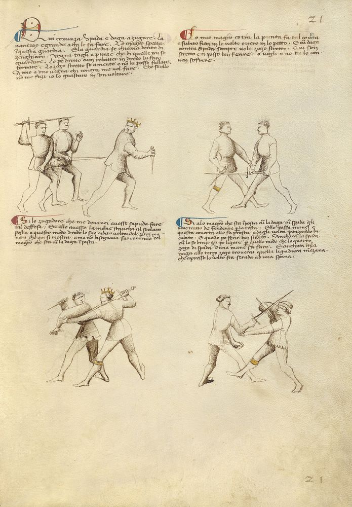 Combat with Dagger and Sword by Fiore Furlan dei Liberi da Premariacco