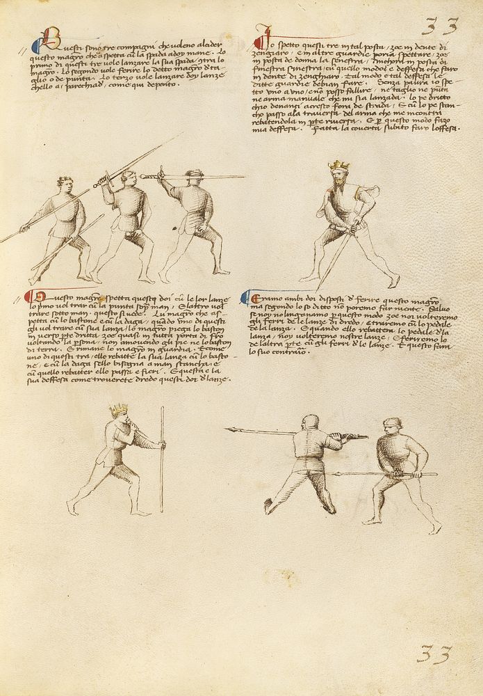 Combat with Sword, Staff, and Lance by Fiore Furlan dei Liberi da Premariacco