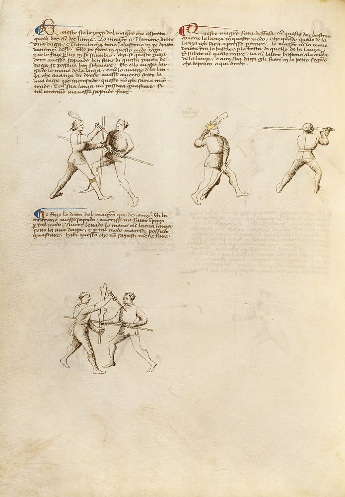 Combat with Dagger and Staff by Fiore Furlan dei Liberi da Premariacco