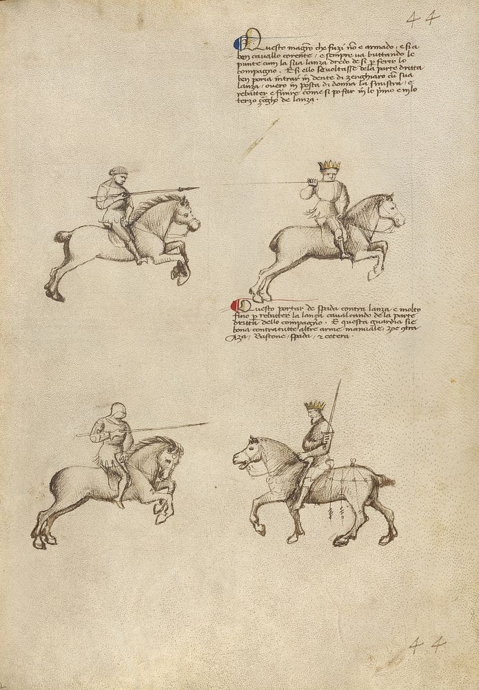 Equestrian Combat with Lance and Sword by Fiore Furlan dei Liberi da Premariacco