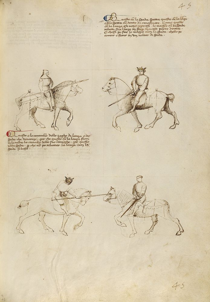 Equestrian Combat with Lance and Sword by Fiore Furlan dei Liberi da Premariacco